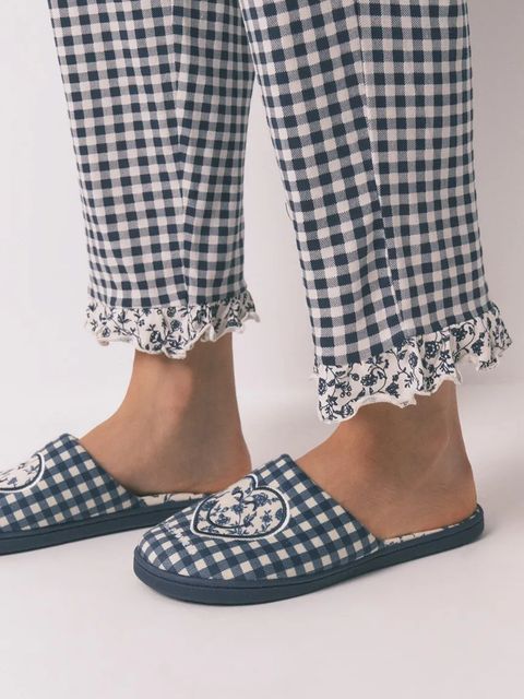 women'secret piżama bawełniana damska kolor granatowy bawełniana 3132151