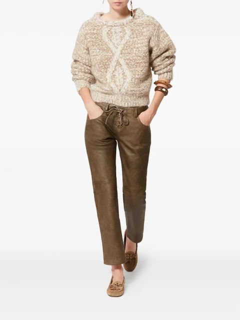 ISABEL MARANT Vanel lace-up trousers - Green - zdjęcie produktu nr 2