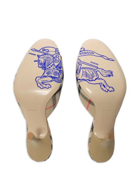 Burberry Check Mews high sandals​ - Neutrals