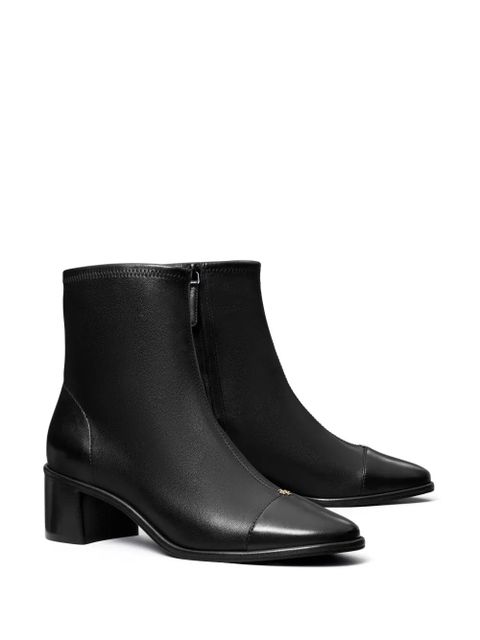 Tory Burch 50mm cap-toe ankle boots - Black