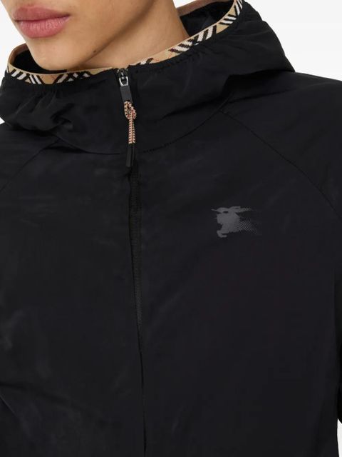 Burberry stretch nylon hooded jacket - Black