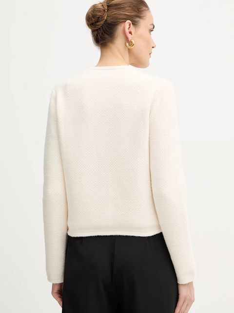 Morgan kardigan z domieszką wełny damski kolor beżowy lekki MVIC