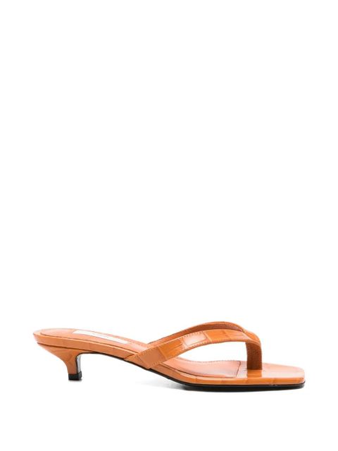 TOTEME embossed heeled sandals - Orange - zdjęcie produktu nr 1