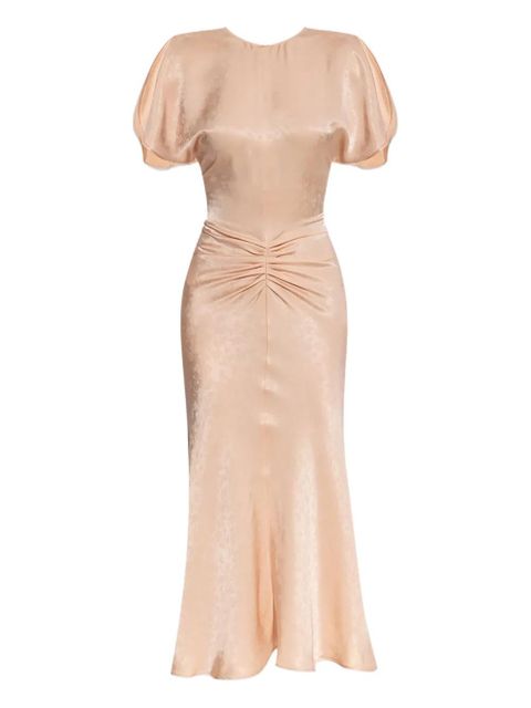 Victoria Beckham draped-detailing midi dress - Pink - zdjęcie produktu nr 1