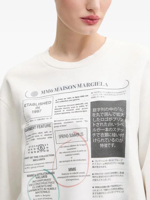 MM6 Maison Margiela graphic-print sweatshirt - White