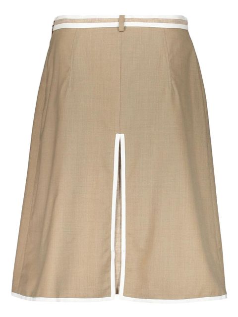 Burberry contrasting-trim midi skirt - Neutrals - zdjęcie produktu nr 2