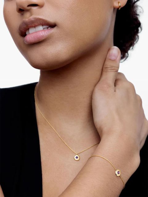 Monica Vinader 18kt recycled gold vermeil Birthstone amethyst pendant necklace