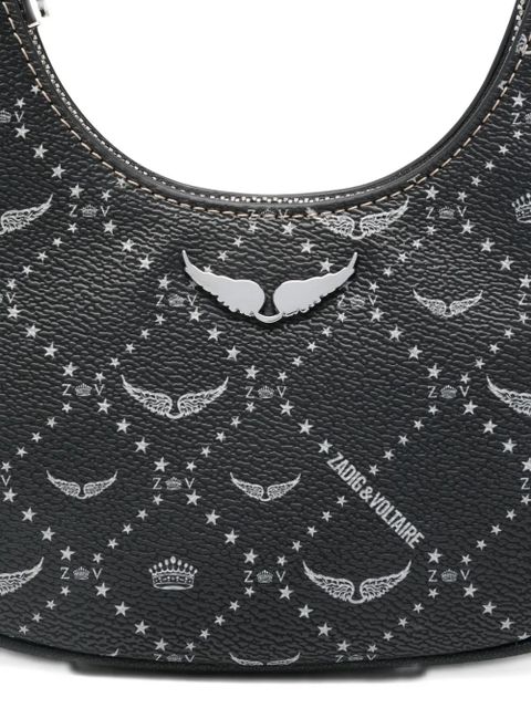 Zadig&Voltaire Z Night Out logo graphic shoulder bag - Black