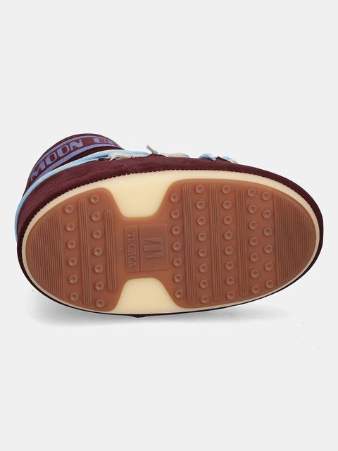 Moon Boot śniegowce MB ICON LOW SUEDE LACES kolor bordowy 80D1409670 D013