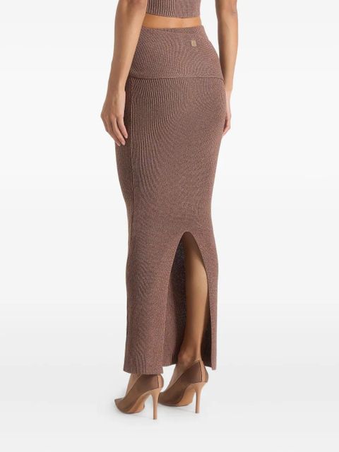 Manière De Voir Amy knit maxi skirt - Neutrals