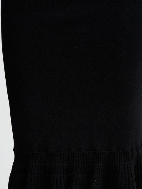 Sisley spódnica kolor czarny midi ołówkowa 1H7PM000I