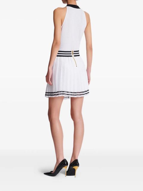 Balmain monogram sleeveless bodysuit - White