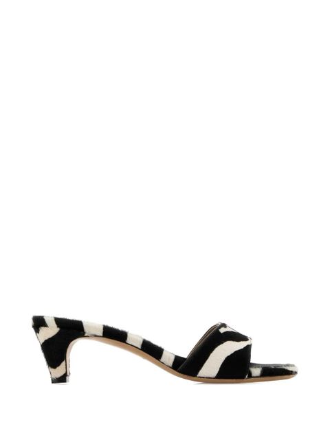 Ferragamo tatiana zebra-pattern sandals - Black - zdjęcie produktu nr 1