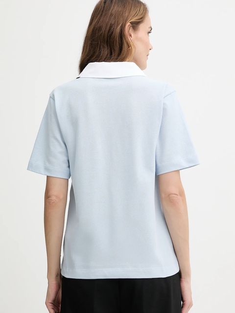 Karl Lagerfeld t-shirt bawełniany damski kolor niebieski A3W17113