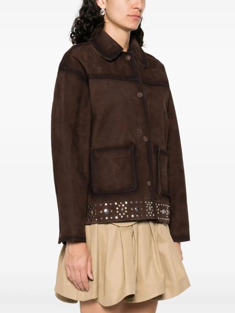 SANDRO suede jacket - Brown - zdjęcie produktu nr 2