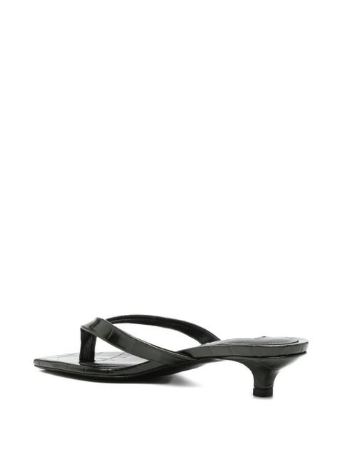 TOTEME croco-embossed sandals - Green