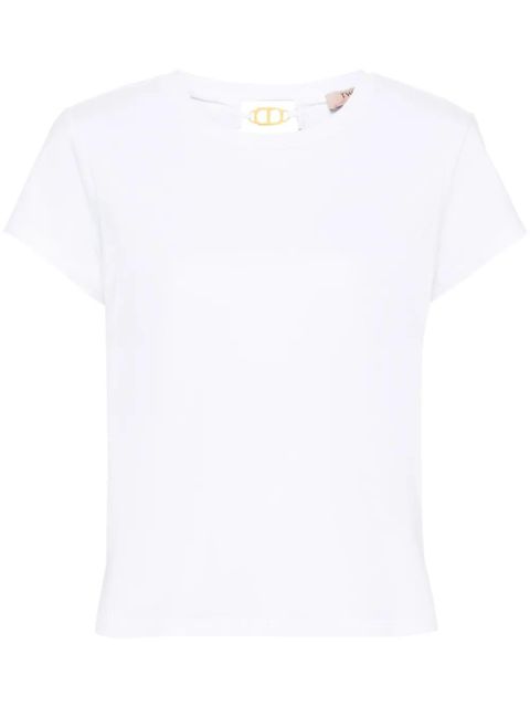 TWINSET logo-plaque cotton T-shirt - White - zdjęcie produktu nr 1