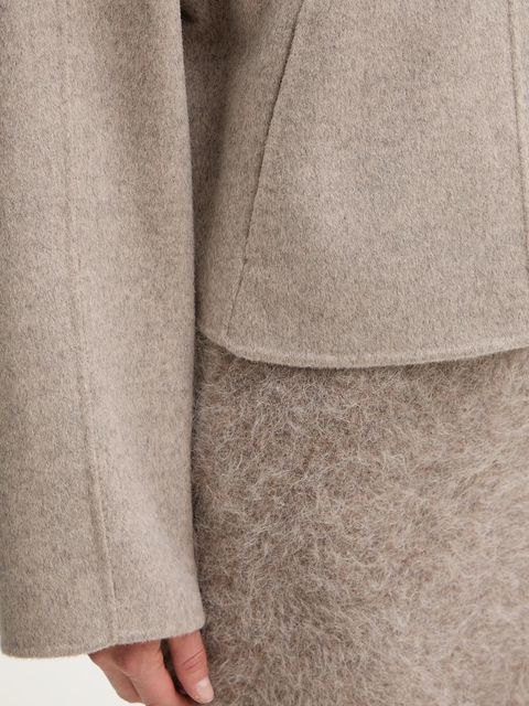 BOSS płaszcz wełniany damski kolor szary przejściowy 50543170