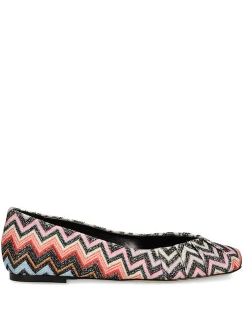 Missoni zigzag-patterned ballerinas - Black - zdjęcie produktu nr 1