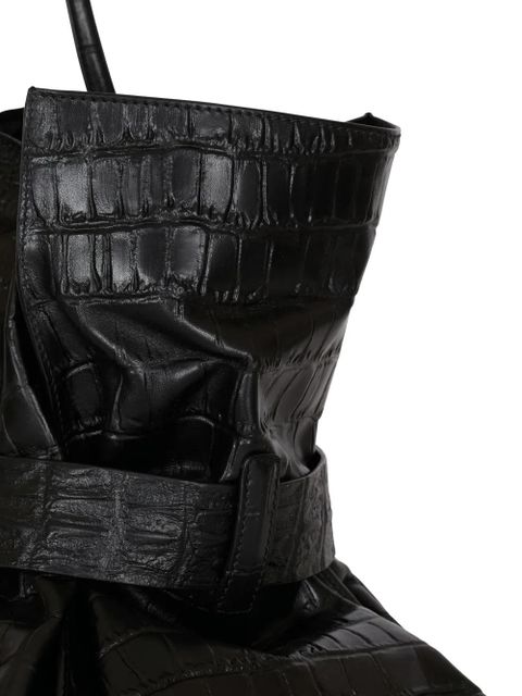 Balmain XL Anthem embossed-crocodile buckle tote bag - Black - zdjęcie produktu nr 2