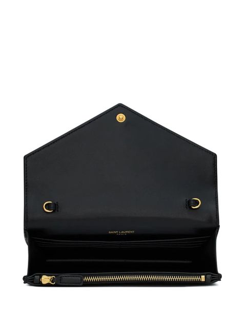 Saint Laurent envelope chain wallet - Black
