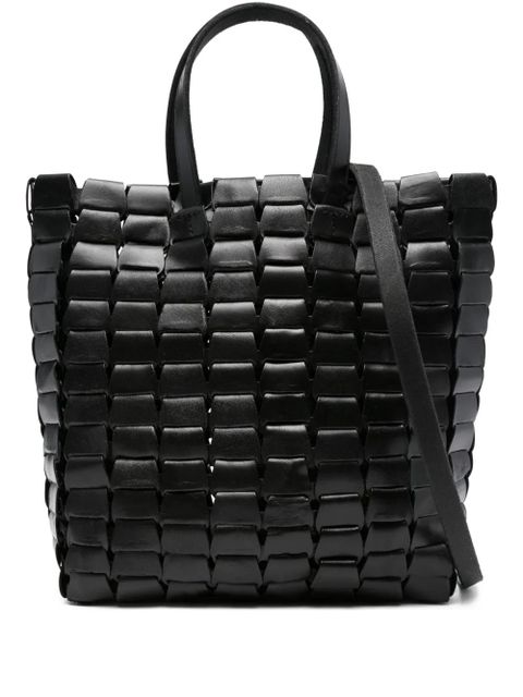 DRAGON DIFFUSION leather woven tote bag - Black - zdjęcie produktu nr 1