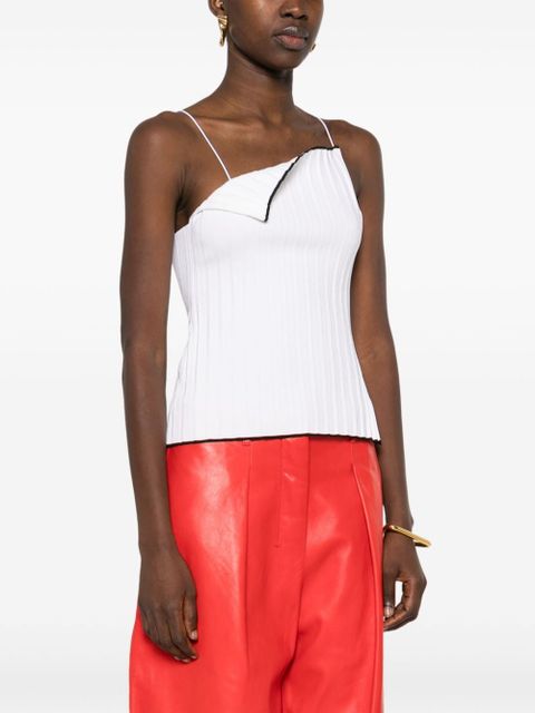 Jacquemus plissé-effect top - White