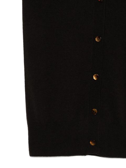 Alysi button-front vest - Brown