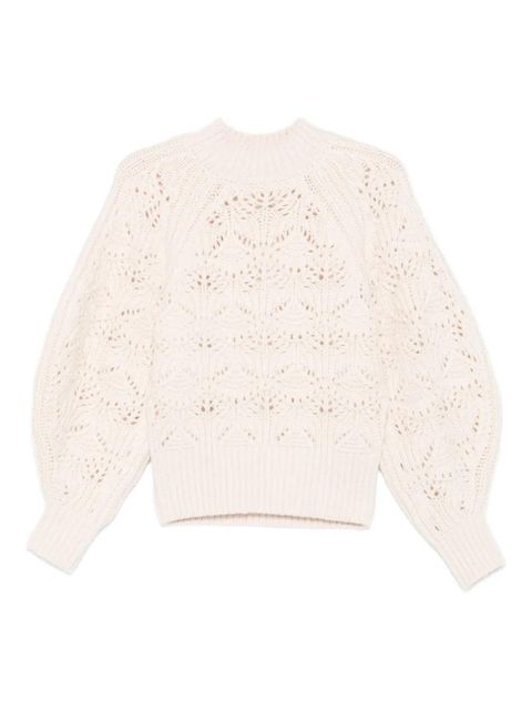 ZIMMERMANN leaf-pattern high-neck sweater - Neutrals - zdjęcie produktu nr 1