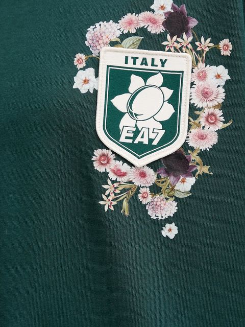 EA7 Emporio Armani t-shirt bawełniany damski kolor zielony AF16720.7X000141