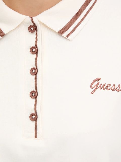 Guess polo FABIA damski kolor beżowy V5BP00 K1891