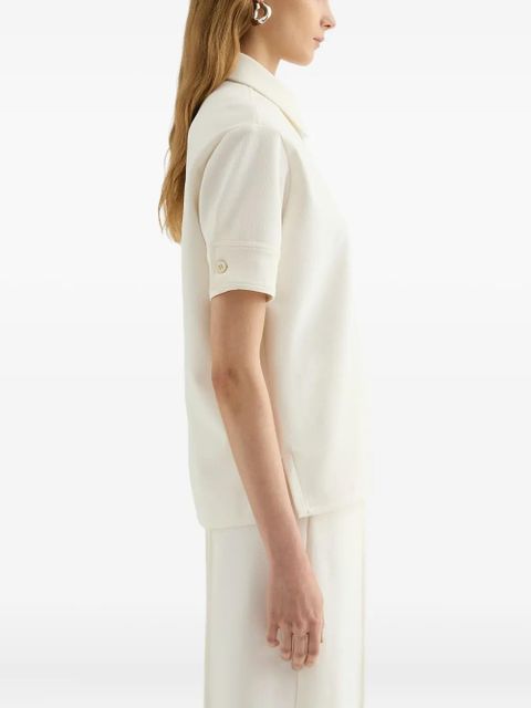 Jil Sander embroidered-logo zip polo shirt - Neutrals - zdjęcie produktu nr 2