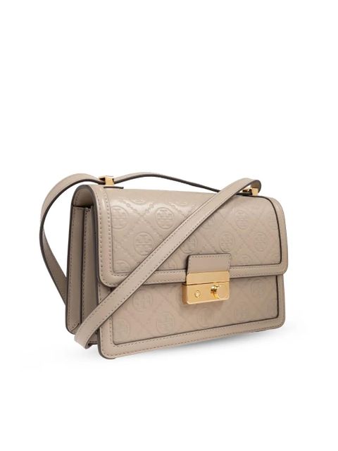 Tory Burch T Monogram leather shoulder bag - Neutrals