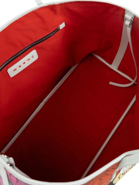 Marni floral-print tote bag - Black