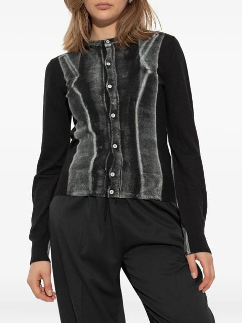 MM6 Maison Margiela virgin wool cardigan - Black