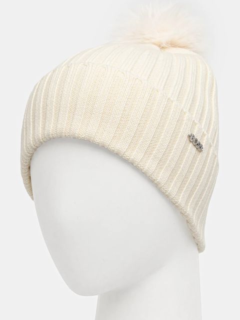 BOSS czapka wełniana kolor biały 50545781 - zdjęcie produktu nr 2