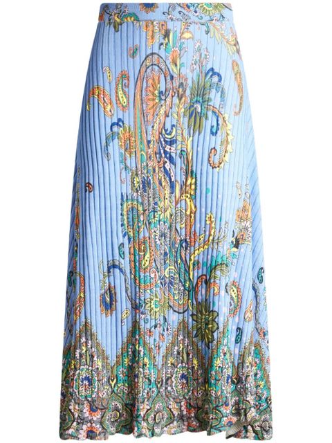 ETRO ribbed-knit skirt - Blue - zdjęcie produktu nr 1