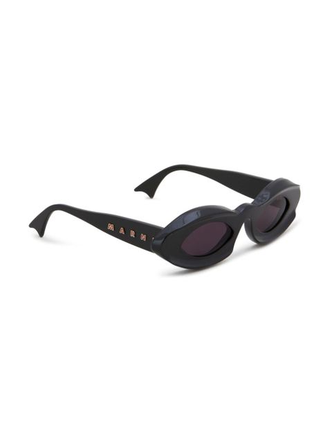 Marni Eyewear logo-print sunglasses - Black