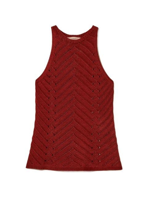 TWINSET openwork tank top - Red - zdjęcie produktu nr 1
