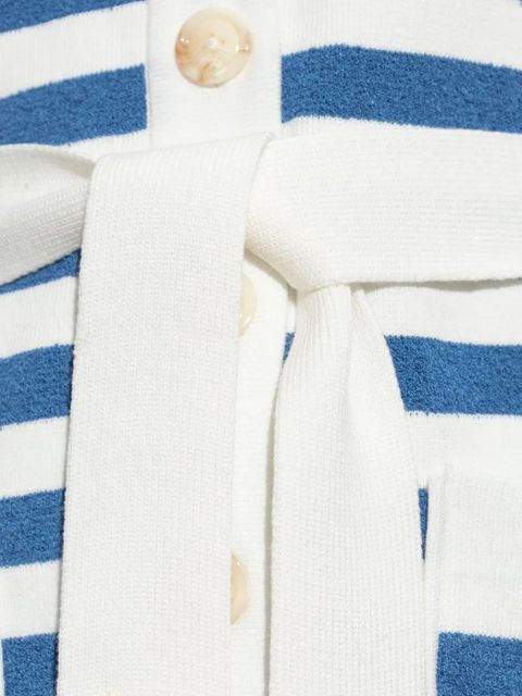 Posse striped belted cardigan - Blue