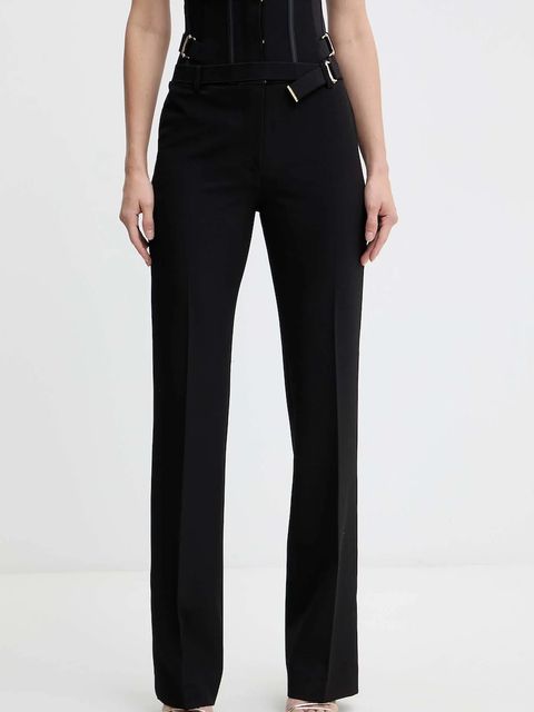 Pinko spodnie damskie kolor czarny dzwony high waist 105654 A2QV - zdjęcie produktu nr 1