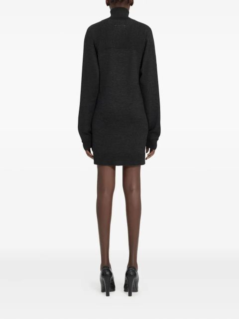 MM6 Maison Margiela turtleneck panelled mini dress - Grey - zdjęcie produktu nr 2