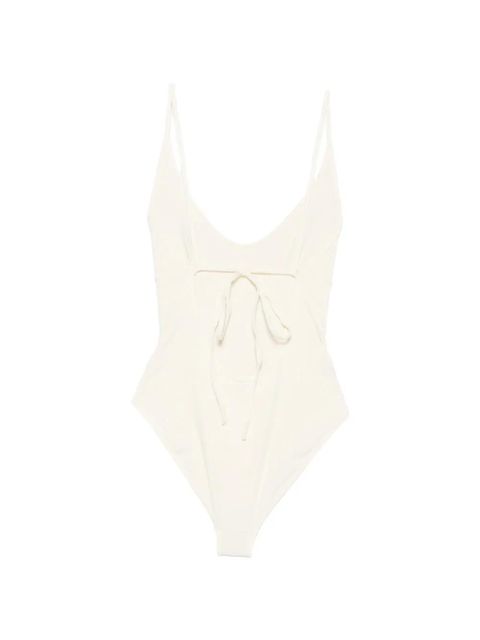 TOTEME Scoop-neck tie-back swimsuit - Neutrals - zdjęcie produktu nr 2