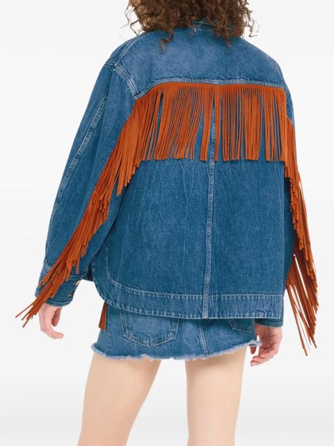 Alanui Golden Dusk fringed denim jacket - Blue - zdjęcie produktu nr 1