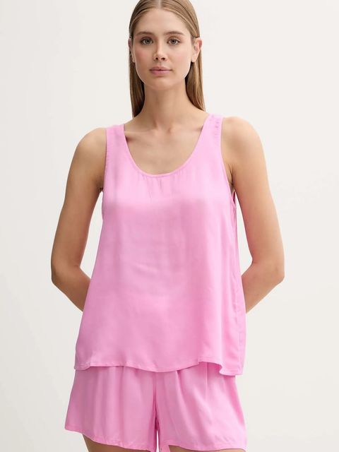 United Colors of Benetton piżama damska kolor różowy 41HY3P00S