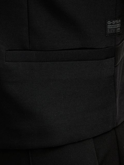 G-Star kamizelka kolor czarny jednorzędowa D27333-E276