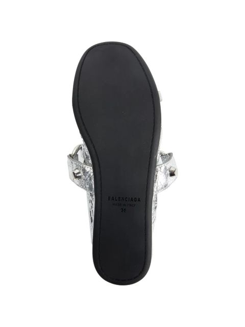 Balenciaga studded strap ballet flats - Silver