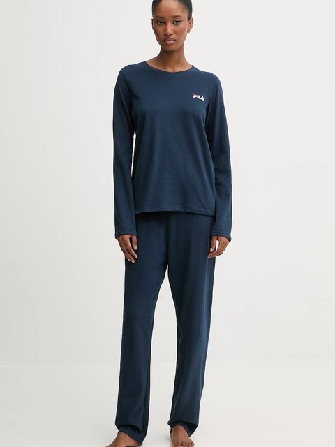 Fila piżama bawełniana damska kolor granatowy bawełniana FPW4217 - zdjęcie produktu nr 1