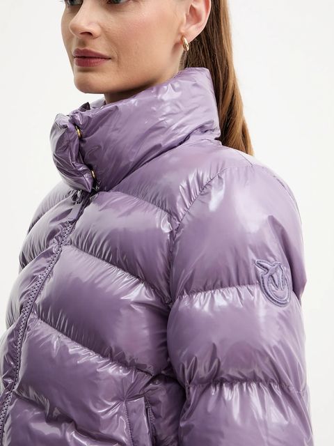 Pinko kurtka kolor fioletowy zimowa 101598 A2P7