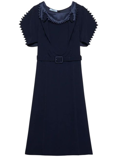 Prada satin-crepe dress - Blue